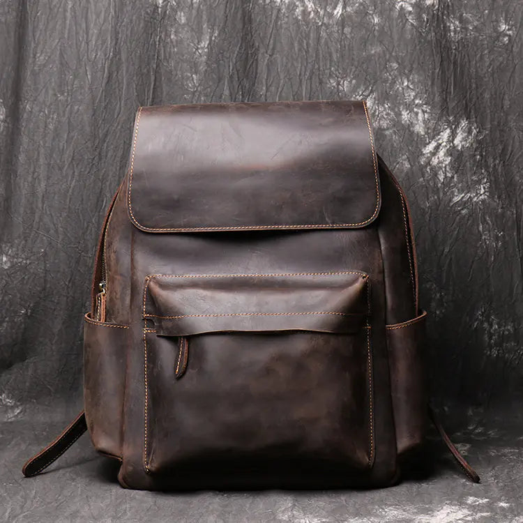 Retro Leather Backpack