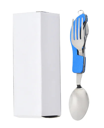 Camping Cutlery Set, Portable Stainless Steel Fork & Knife