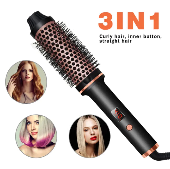 Multifunctional Portable Hair Curler & Straightening Comb