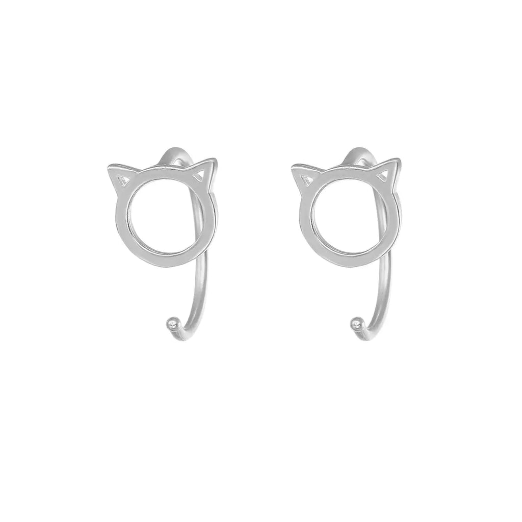 Hollow Cat Ear Hook Earrings for Sleep and Comfort