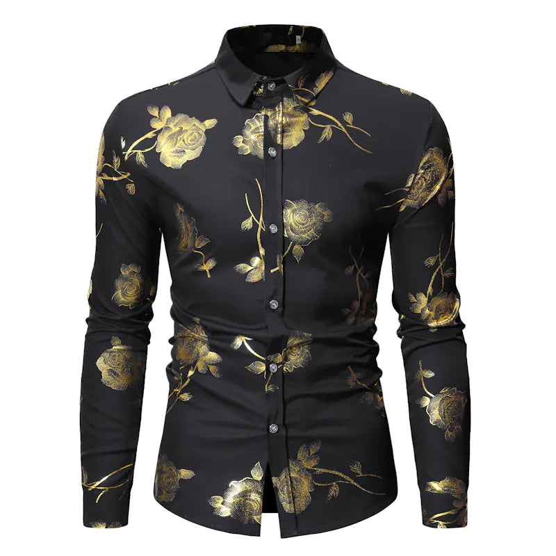 Men's Long Sleeve Gold Foil Shirt - New Fall Collection