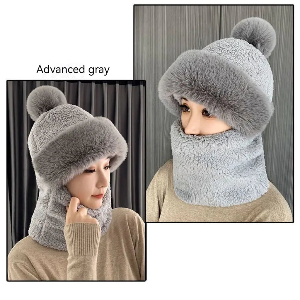 Outdoor Women's Fleece-Lined Hat with Ear Protection