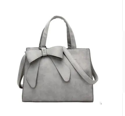 Fashion Bow Design Suede Shoulder Crossbody Bag