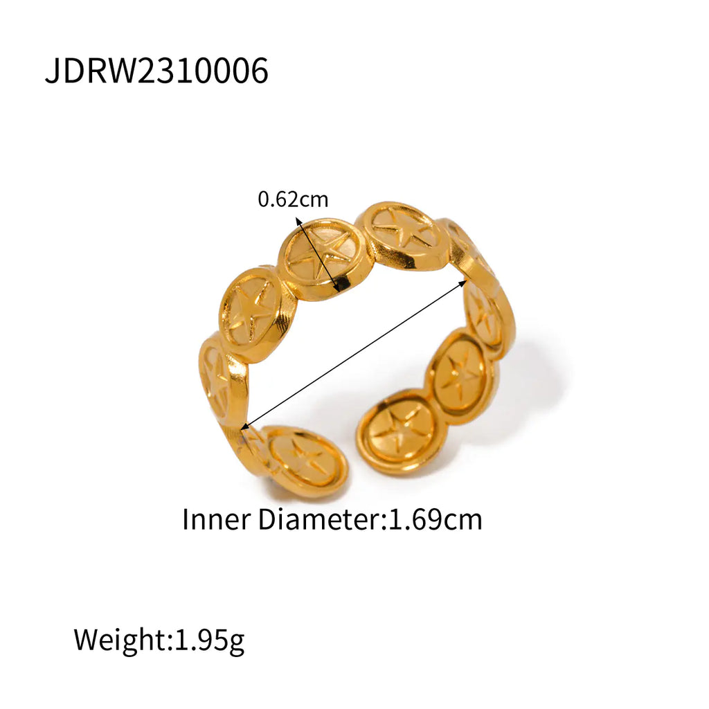 Personalized All-Match Stainless Steel Ring in Ins Style