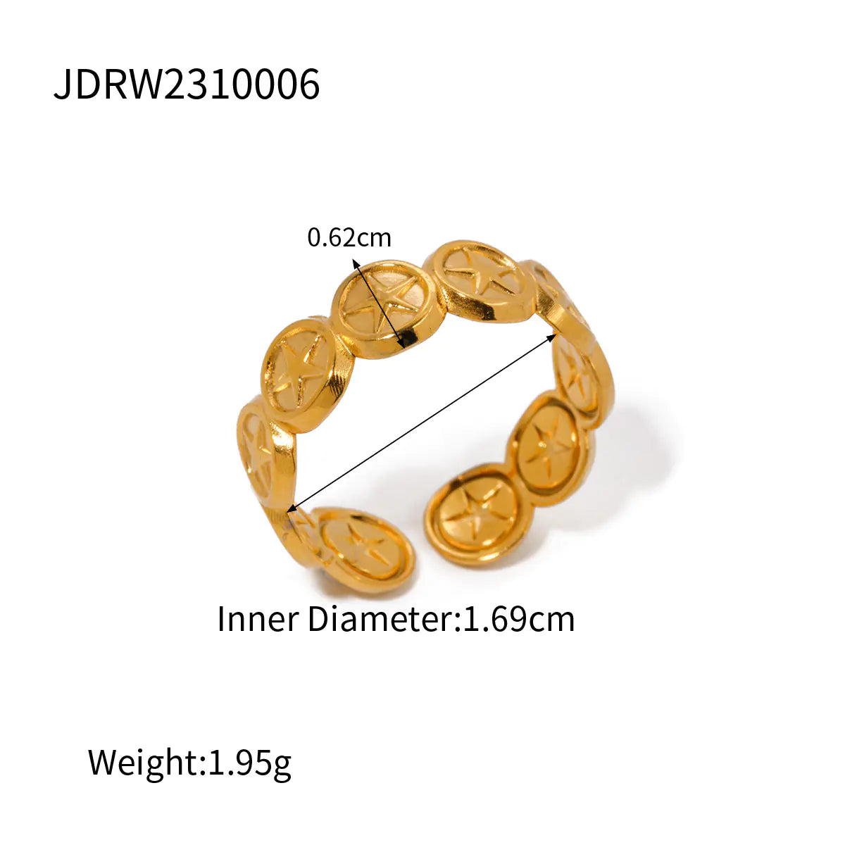 Personalized All-Match Stainless Steel Ring in Ins Style