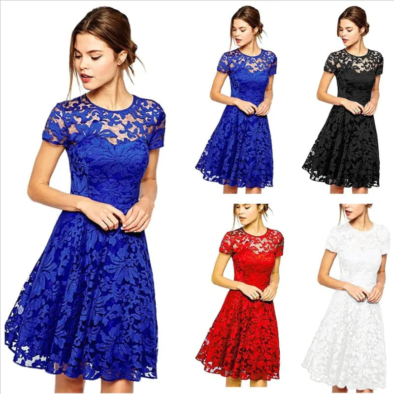 Spring/Summer Plus Size Embroidered Dress