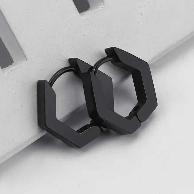 Geometric Titanium Steel Women's Earrings for Daily Wear