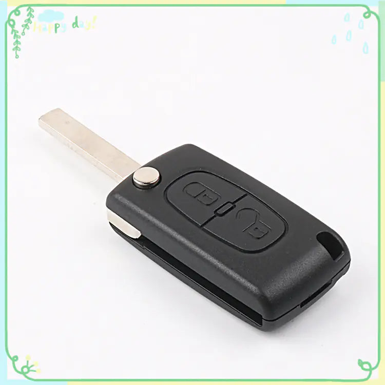 Citroen C4 Key Shell - 2-Button Folding Remote Cover