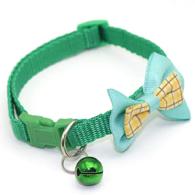 Cat and Dog Collar with Bowknot and Bell Accessories
