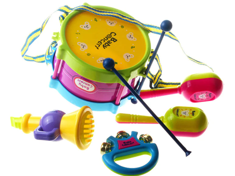 5-Piece Children's Fun Set with Dual-Sided Drums