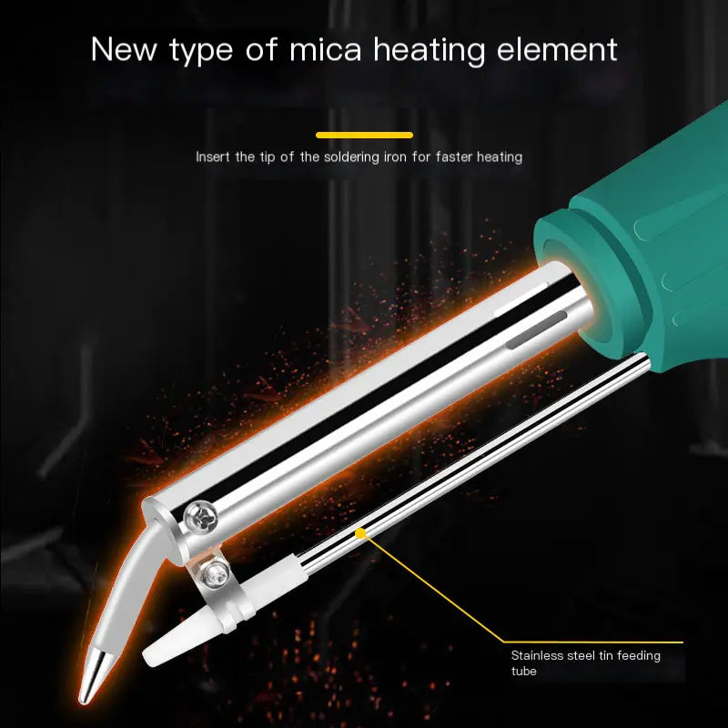 High-Power Soldering Iron with Stand, 60W Handheld Gun