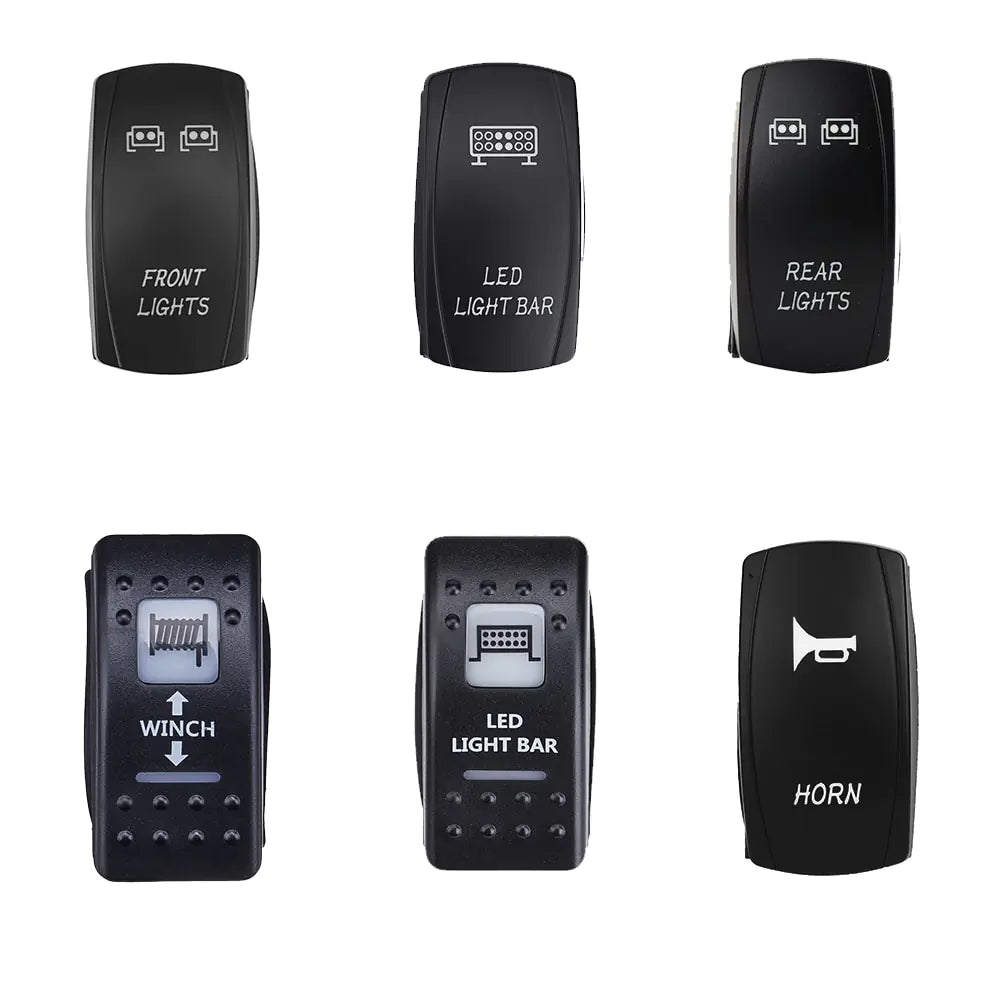 LED Waterproof Button with Dual Lights for Cars