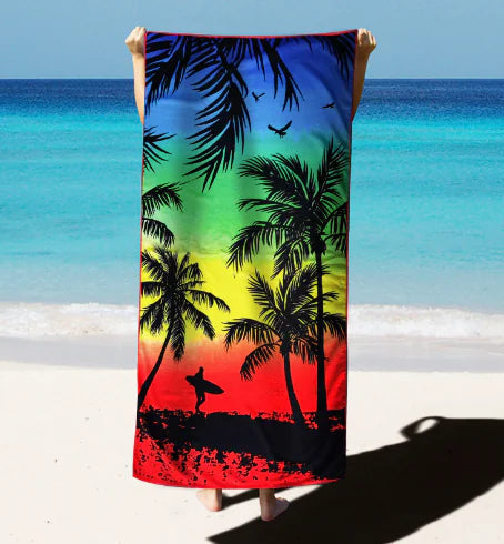 Microfiber Printed Beach Towel for Yoga and Swimming