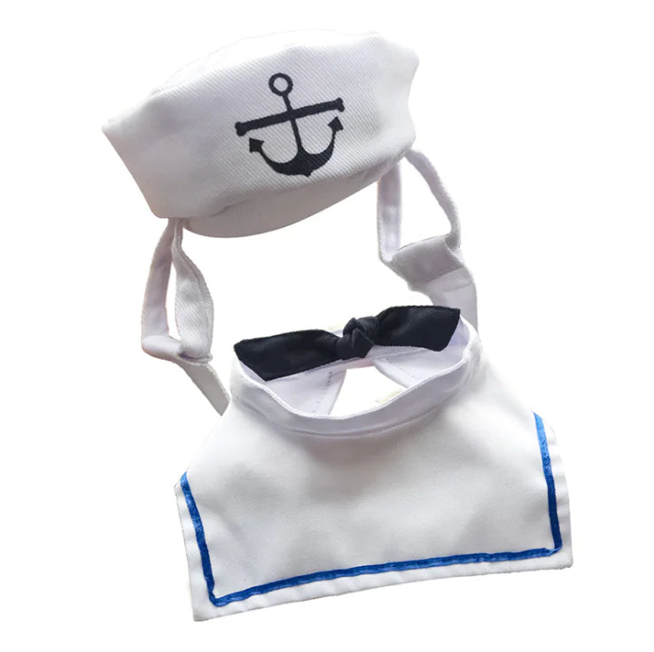 Navy Sailor Outfit for Cats - Warm Pet Accessories