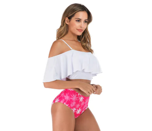 Women's High-Waisted Hollow Swimwear Bikini