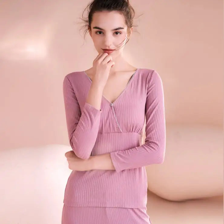 Maternity Autumn Pajamas Set with Adjustable Trousers