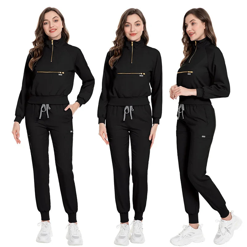 Women's Long Sleeve Scrub Set for Nurses and Doctors