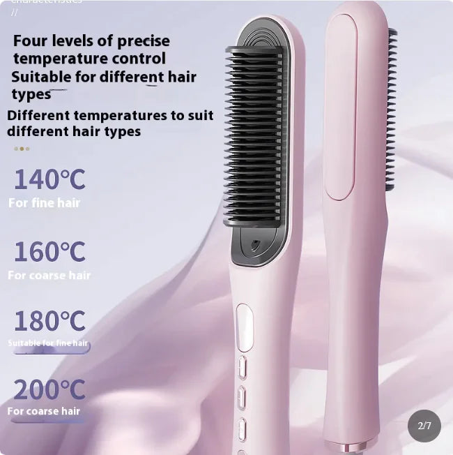 LCD Display Hair Straightener with Multi-Gear Temperature Control – Household Hair Curler