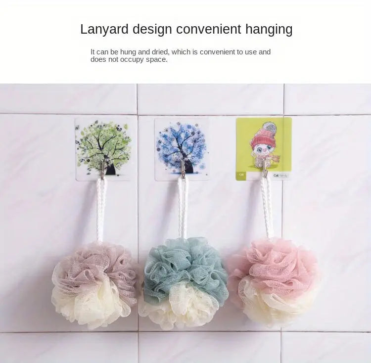 4pcs Two-Color Splicing Bath Balls for Body Care