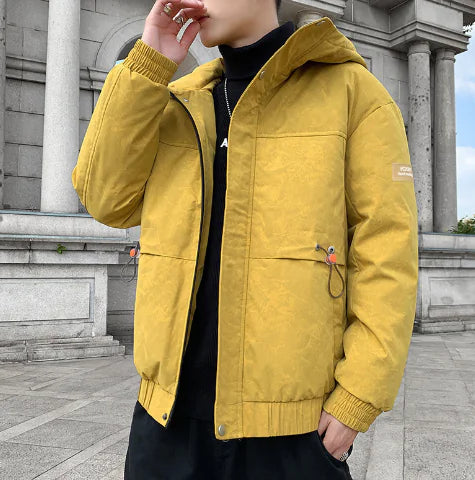 Winter Camouflage Hooded Short Jacket for Students