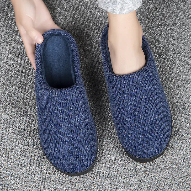 Memory Foam Cotton Slippers for Men and Women