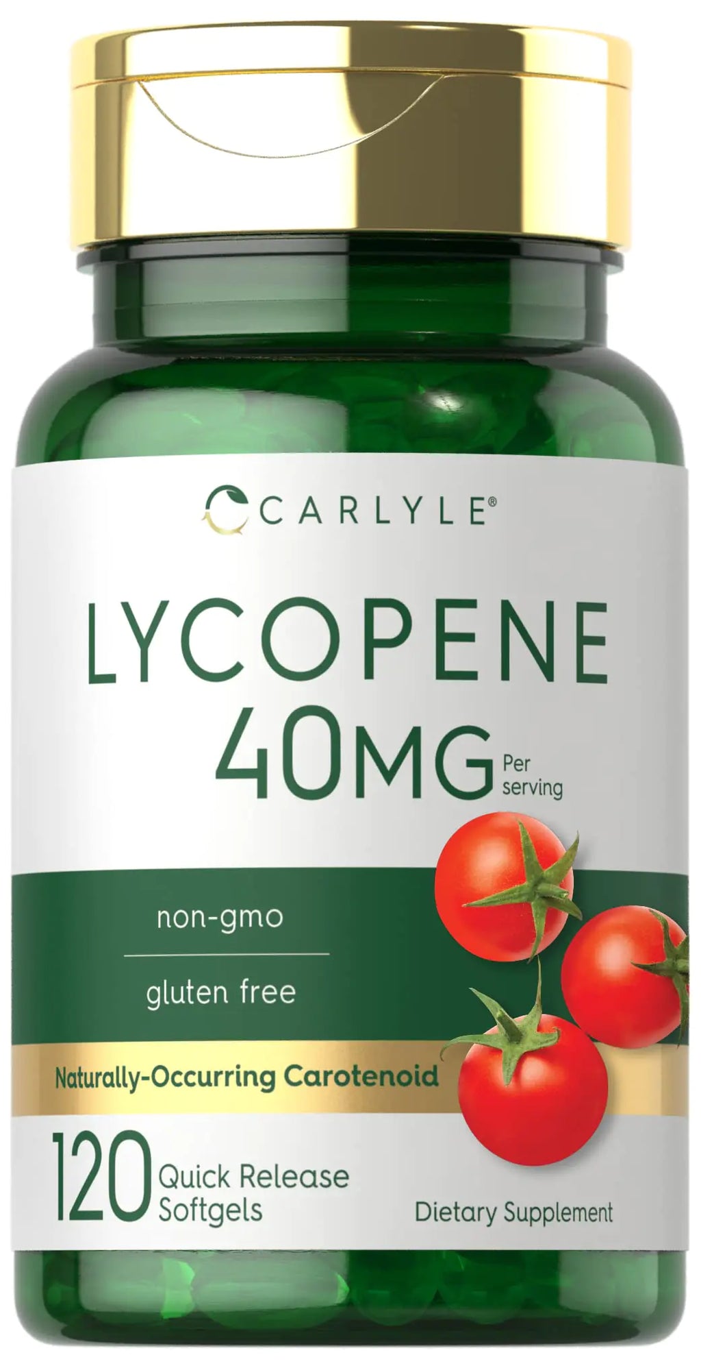 Carlyle Lycopene 40mg | 120 Softgels | Naturally-Occurring Carotenoid | Non-GMO & Gluten Free Supplement