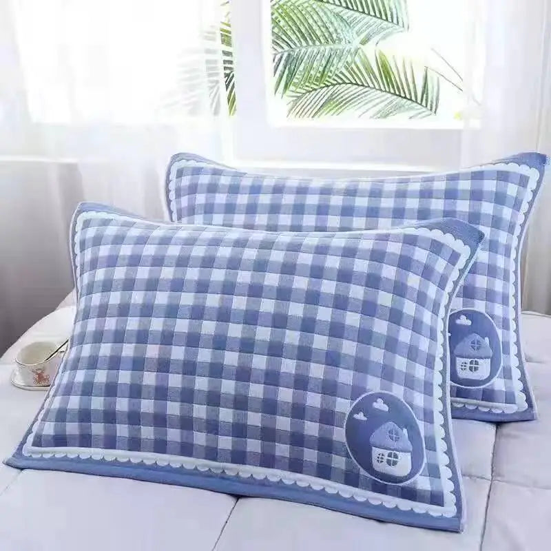 Luxury Three-Layer Gauze Pillow Cover for Adults
