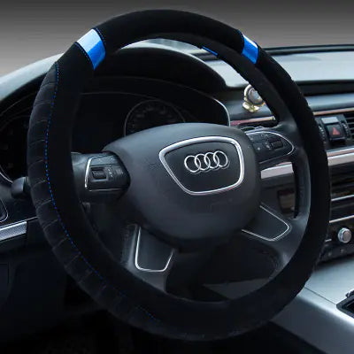 Short Plush Winter Steering Wheel Cover for Cars