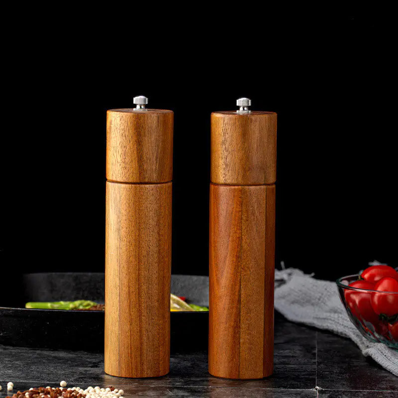 Manual Acacia Flower Pepper Grinder Seasoning Bottle