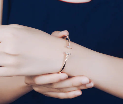 S925 Fashion Bracelet & Double T Bangle