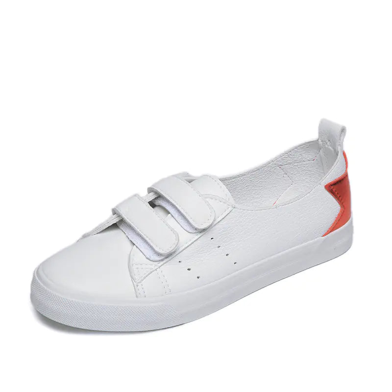 Women's Flat White Shoes - Casual Slip-On Sneakers
