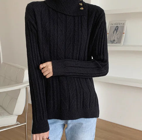 Loose-Fit Autumn Winter Sweater - French Style Knit