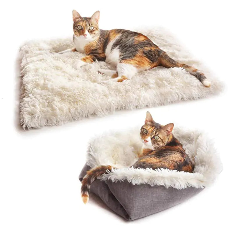 Dual-Use Cat and Dog Bed with Soft Plush Design