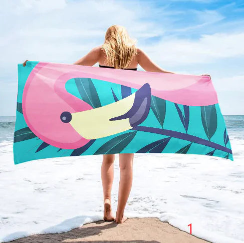 Basketball Print Quick-Drying Beach Towel 150x75cm