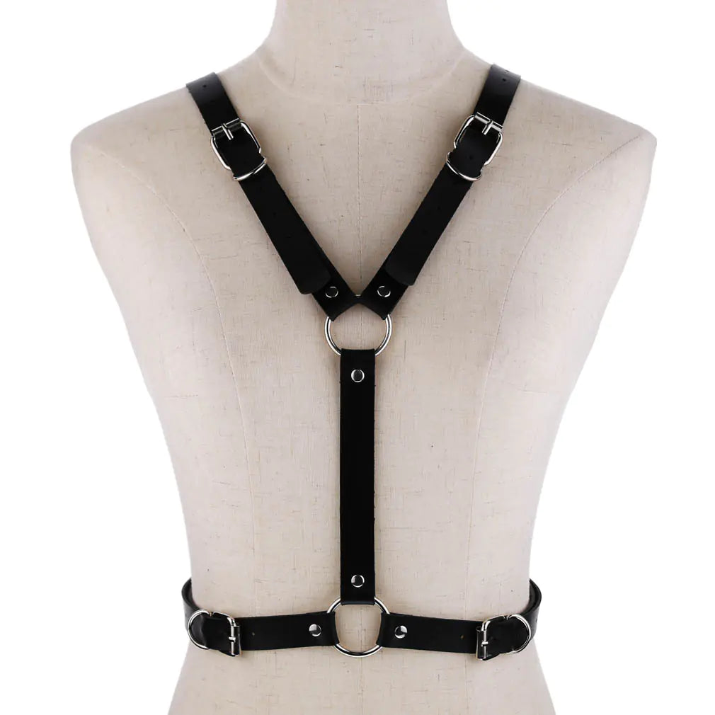 Women's Leather Angel Wings Harness Set