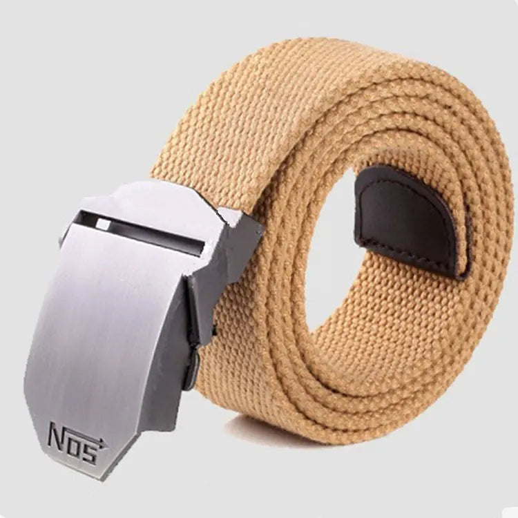 Men's Custom Thick Canvas Tactical Belt for Outdoors