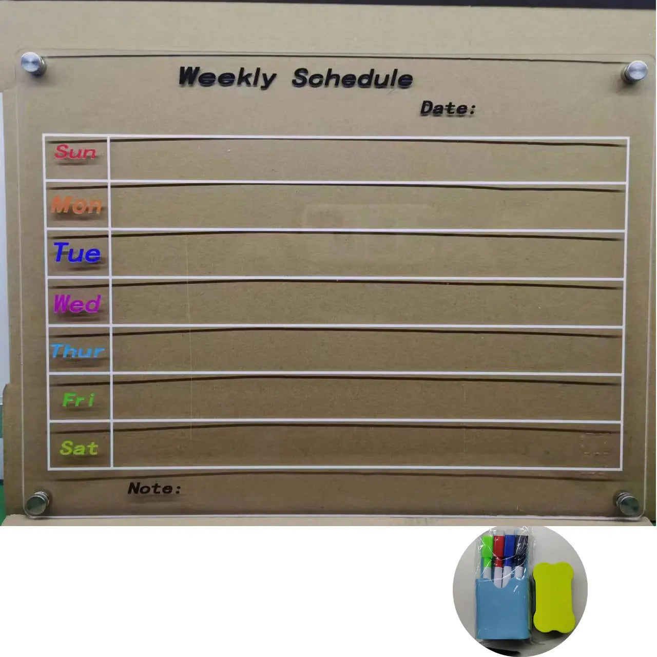Magnetic Dry Erase Calendar for Refrigerator