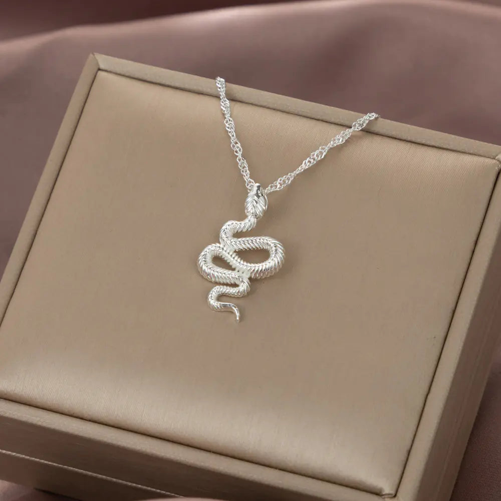 Creative Multi-Color Cobra Pendant Necklace