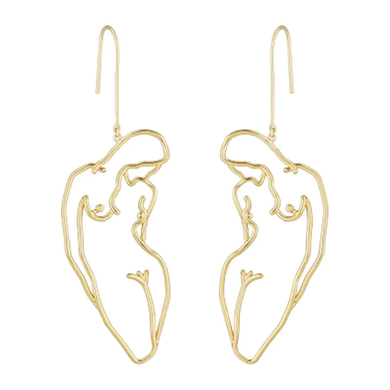 Hollow Chest Earrings - Elegant Long Dangle Design