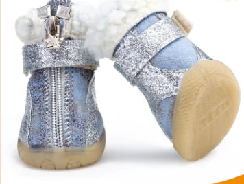 Pet Winter Cotton Shoes for Dogs - Warm Snow Boots