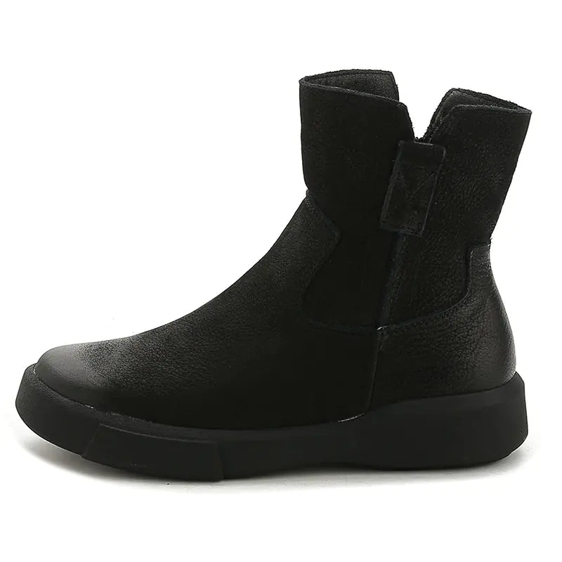 "British Vintage Mid-Calf Boots"