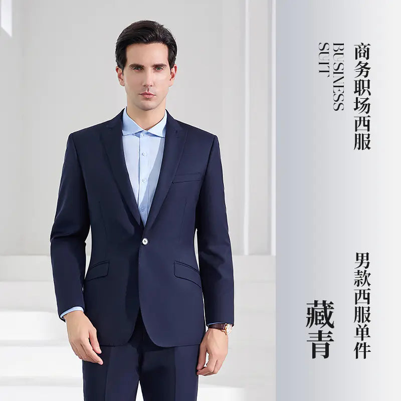 Navy Blue Unisex Business Suit for Work Teams