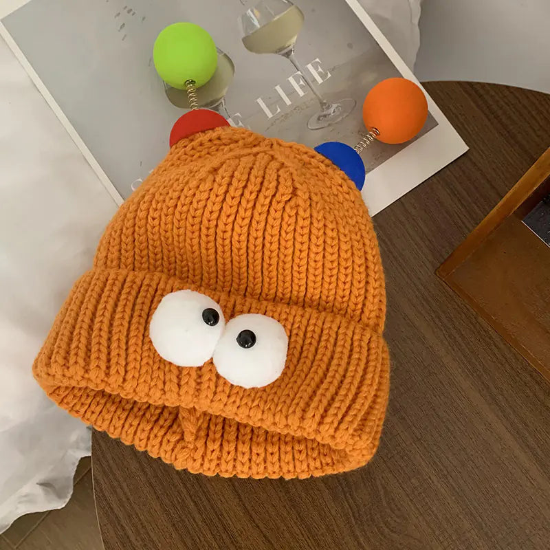 Funny Couple Knitted Hat for a Slimmer Face Look
