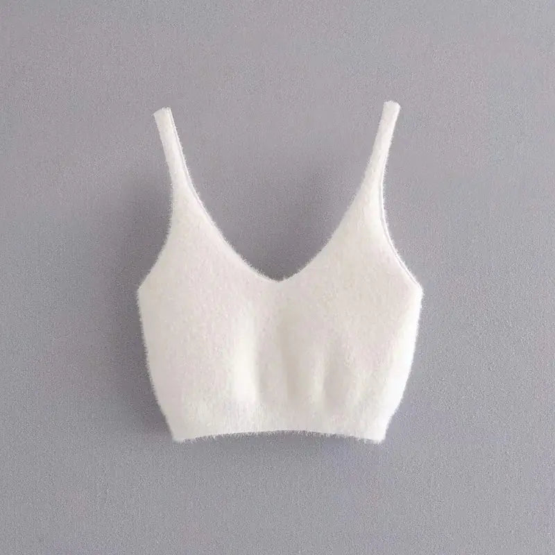 Women's Plush Mohair Set with Cardigan & Shorts