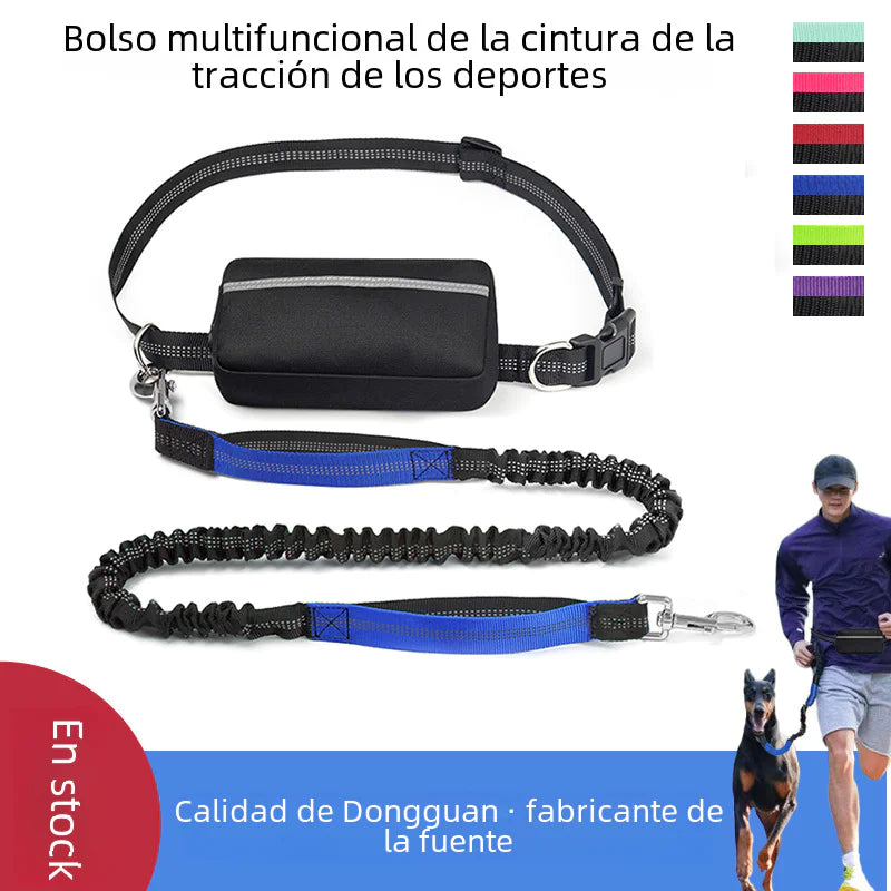 Cross-Border Pet Running Waist Bag with Leash