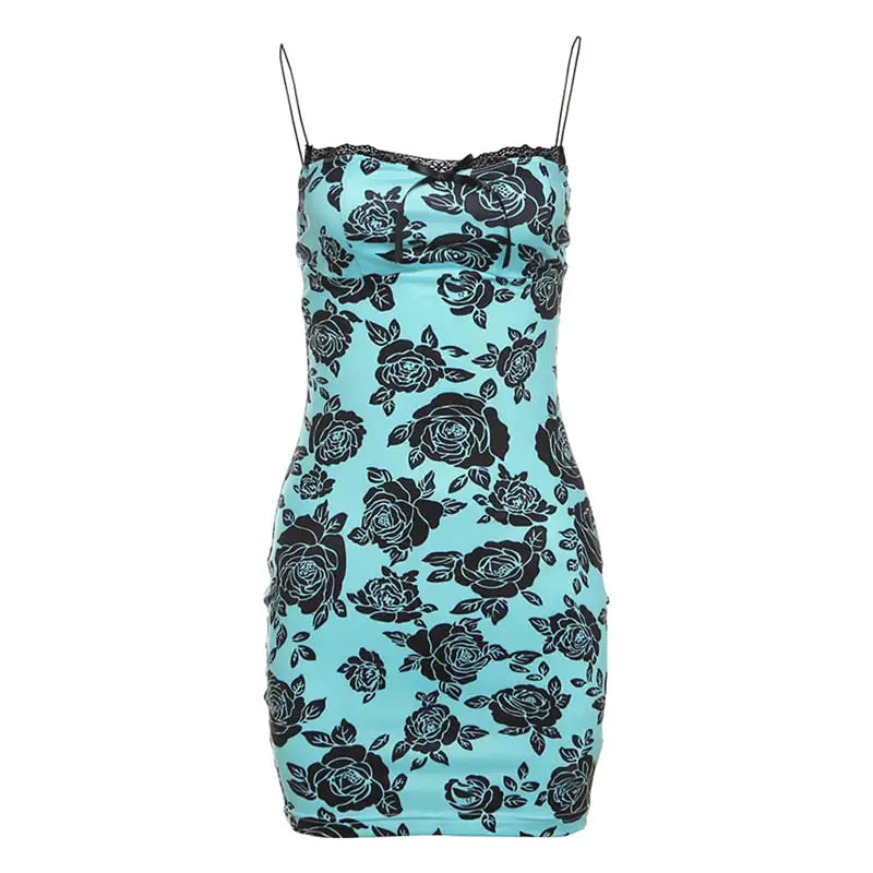 Backless Vintage Printed Dress for Autumn Women