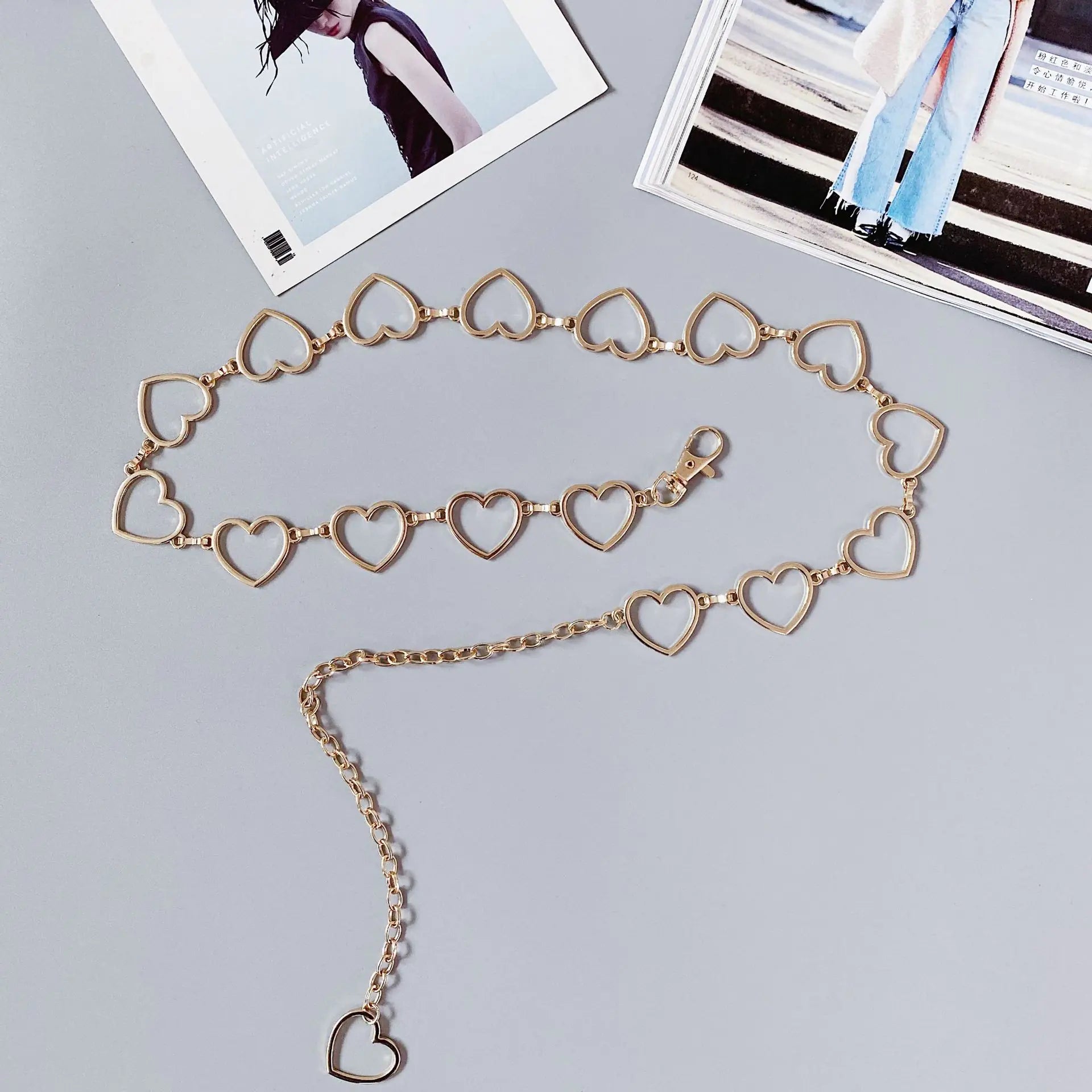 Metal Heart Shaped Waist Chain for Women - Stylish Decor
