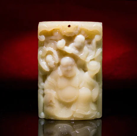 Natural Camel Bone Carved Buddha Amulet Pendant Accessory