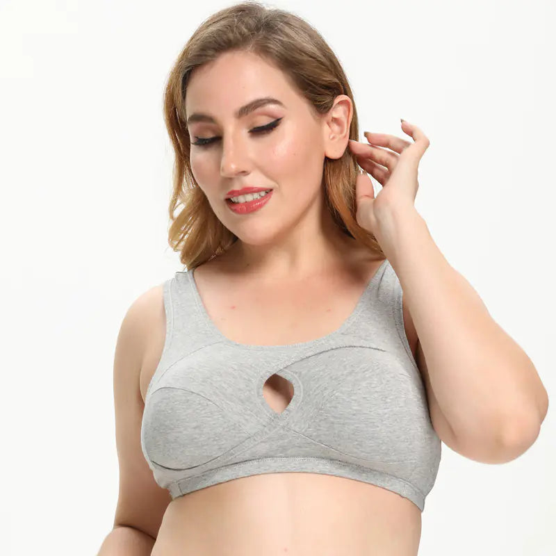 Seamless Nursing Bra with Cotton and No Wire Design