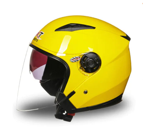 Men's and Women's Motorcycle Half-Face Helmet with UV Protection